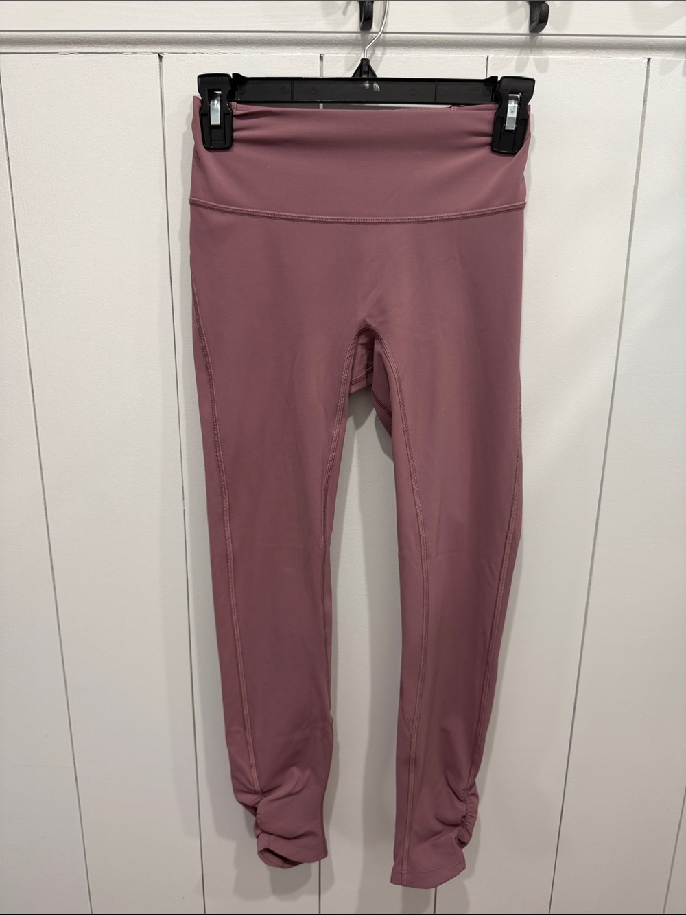 Lululemon Align Ruched-Leg Leggings Mauve Dusty Rose High Rise Yoga Women’s 4